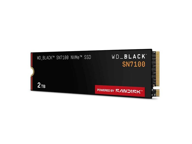 Твердотельный накопитель Western Digital Black SSD SN7100 M2.2280 PCIe 4.0 2Tb, 7250MBs/6900MBs, TBW 1200, WDS200T4X0E, 1 year