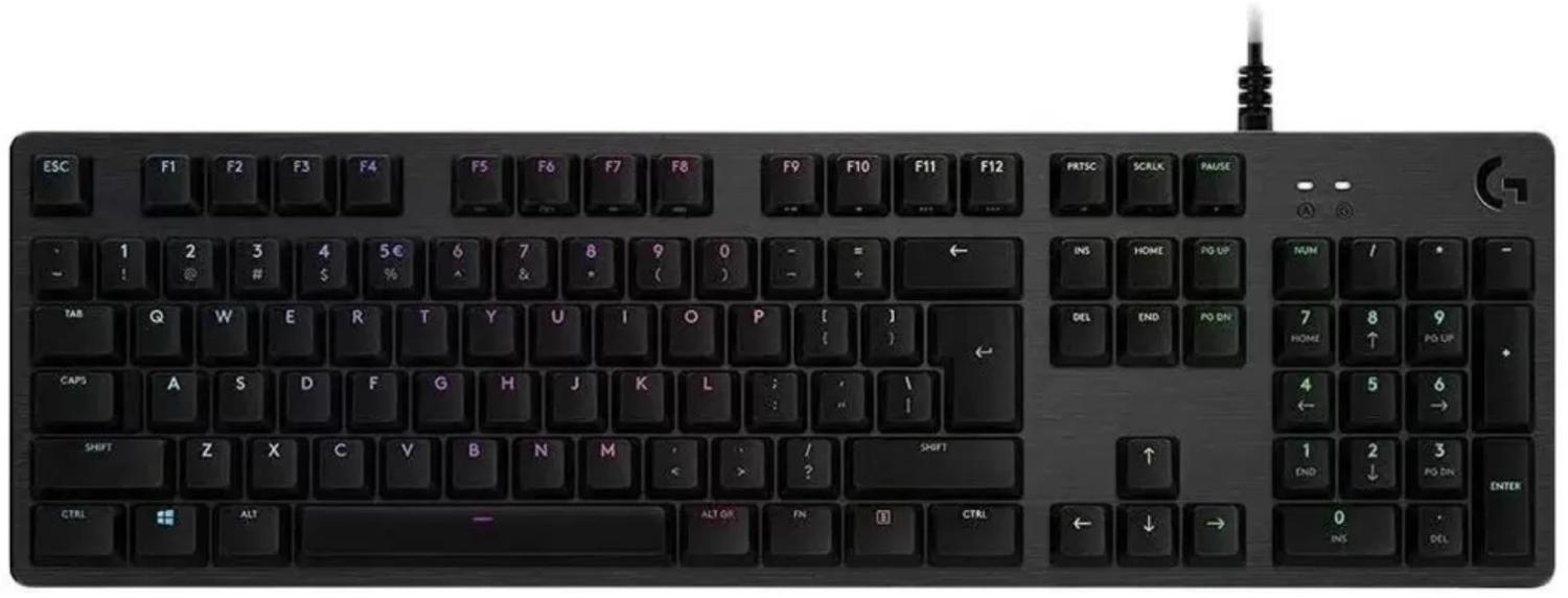 Клавиатура Logitech G512 Carbon Red Linear механическая черный USB Multimedia for gamer LED (920-009374)