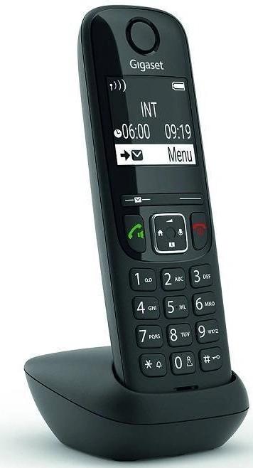 Трубка доп. Dect Gigaset AS690HX черный для AS690