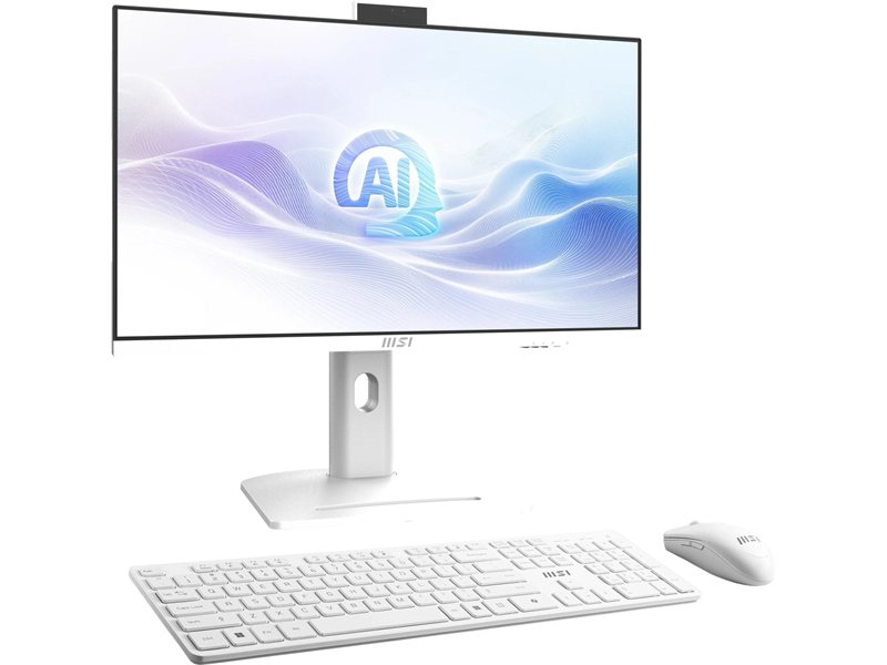 Моноблок MSI Modern AM273QP AI 1UM-094XRU 27" WQHD Core Ultra 7 155H (1.4) 32Gb SSD1Tb Arc graphics CR без ОС 2.5xGbitEth WiFi BT 150W клавиатура мышь Cam белый 2560x1440