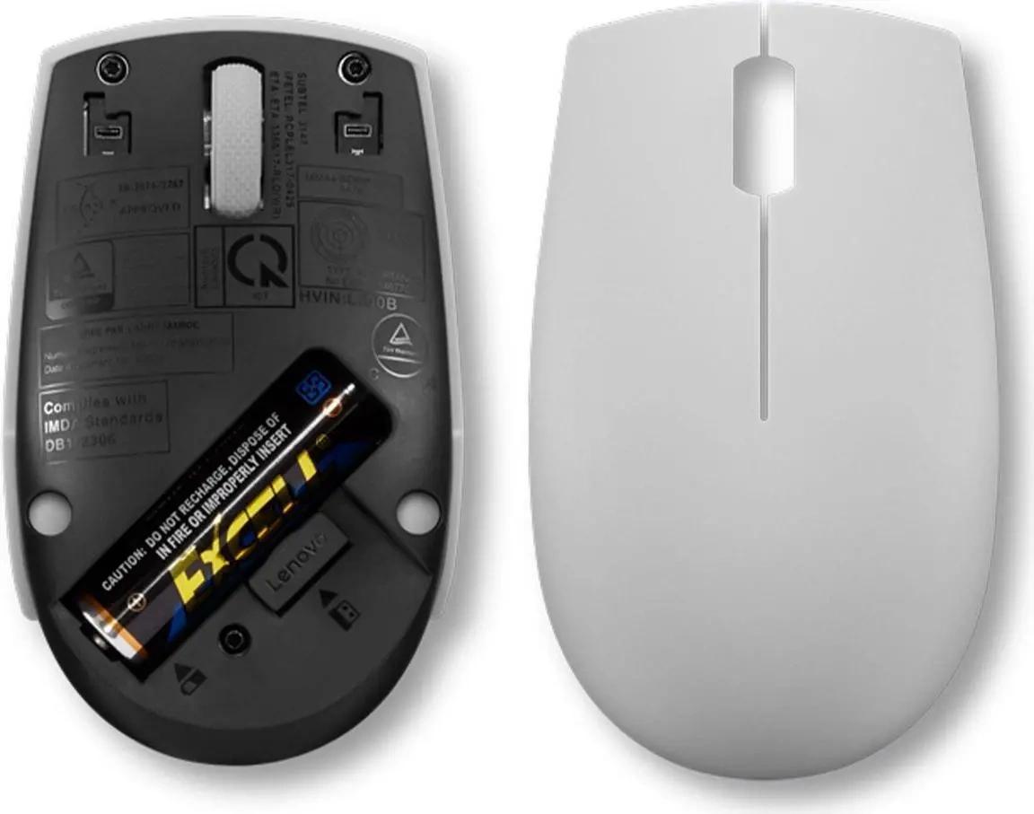 Мышь Lenovo 300 Wireless Compact серый оптическая 1000dpi беспров. USB 2but (GY51L15678)