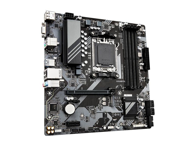 Материнская плата/ MB GIGABYTE AMD A620 sAM5, 4xDDR5(192GB), D-SUB/HDMI 2.1/DP, 1xPCIe 4.0x16, 1xPCIe 4.0, 1xLAN, 4xSATA 6Gb/s, 1xM.2, 1xUSB-C, 1xUSB 3.2, 4xUSB 2.0, 1xPS/2, mATX
