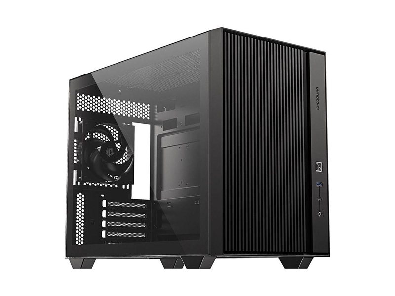 Корпус Case ID-Cooling FLOW 500 AIR Black mATX/win TG/2 fans/Gen2 Type C/CPU180mm/ GPU 403mm/no PSU