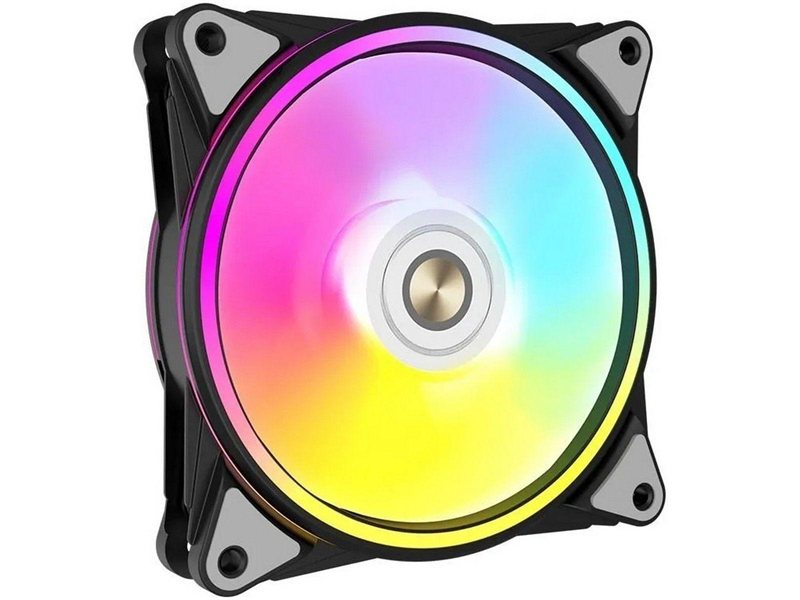 Вентилятор в корпус ALSEYE HALO PRO B-R (rubber screw) FAN 120mm, hydraulic, 800~2100rpm, max 51.87CFM, max 26dBA, ARGB. PWM, Black, RTL