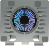 Подставка для ноутбука Digma D-NCP170-1xRGB110-360 17" 240x230x50мм 28дБ 2xUSB 1x 110ммFAN 940г Fan-control алюминий серый