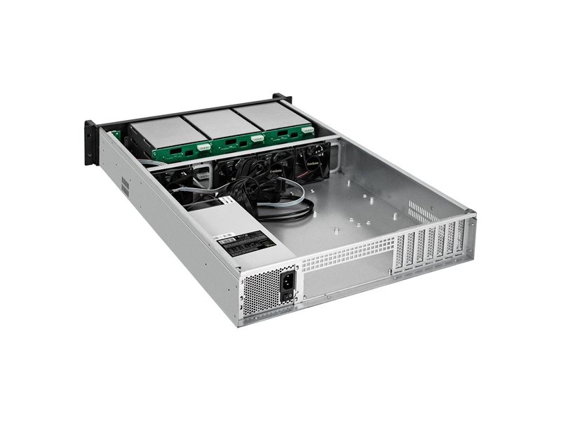 Exegate EX296378RUS Серверный корпус ExeGate Pro 2U660-HS08 <RM 19", высота 2U, глубина 660, БП 1000ADS, 8xHotSwap, USB>