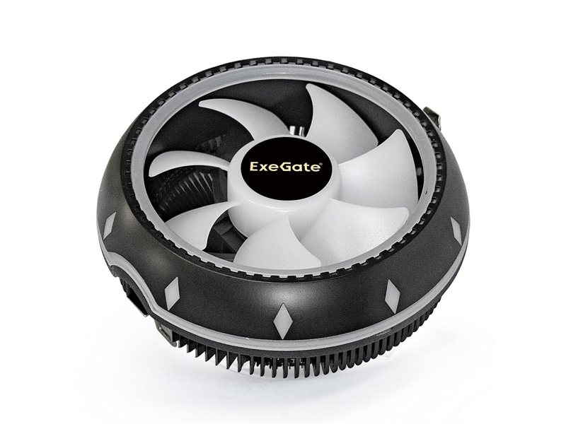 Exegate EX286156RUS Кулер ExeGate Dark Magic EE126M-PWM.RGB (Al black coating, LGA775/1150/1151/1155/1156/1200/1700/AM2/AM2+/AM3/AM3+/AM4/FM1/FM2/754/939/940,TDP100W,Fan120mm,PWM, 900-2000RPM, Hydro b