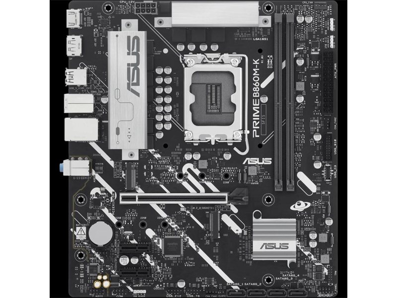 Материнская плата Asus PRIME B860M-K Soc-1851 Intel B860 2xDDR5 mATX AC`97 8ch(7.1) 2.5Gg RAID+HDMI+DP