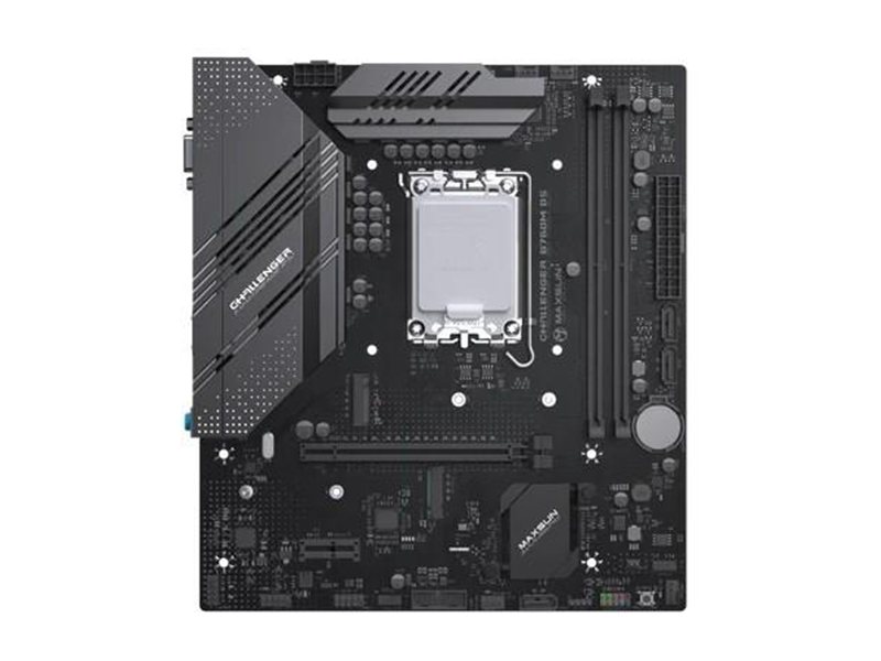 Материнская плата MAXSUN MS-Challenger B760M D5 WIFI, LGA1700, B760, 2*DDR5, 3*SATA3, 2*M.2, USB 3.2, USB 2.0, 1*PCIEx16, 1*PCIEx1, VGA+HDMI, mATX
