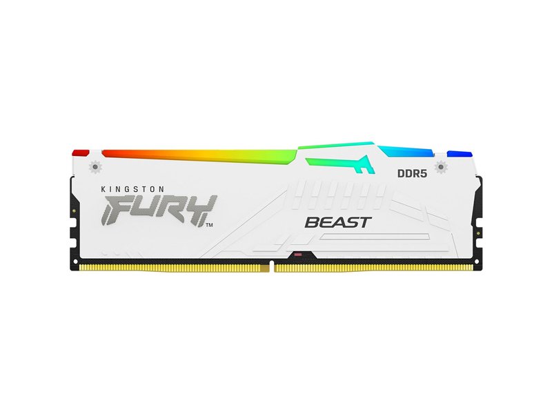 Память оперативная/ Kingston 16GB 6000MT/s DDR5 CL36 DIMM FURY Beast White RGB EXPO
