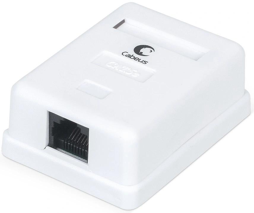 Розетка Cabeus WS-8P8C-CAT.5E-1 комп. Dual IDC кат.5E UTP бел.