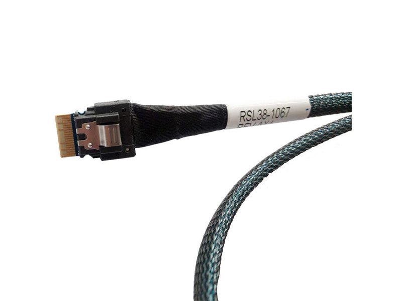 Кабель DiliVing DLSL38-1067 Slimline SASx4 (SFF8654) -to- HD MiniSAS x4 (SFF8643) PCIE 3.0, 85 Ohm, 100cm