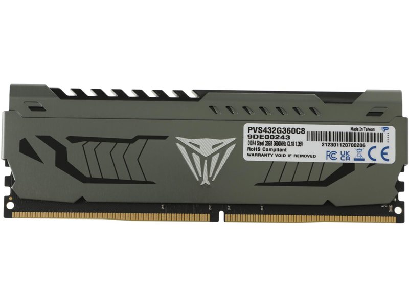 Память DDR4 32GB 3600MHz Patriot PVS432G360C8 Viper Steel RTL Gaming PC4-28800 CL18 DIMM UDIMM 288-pin 1.35В с радиатором Ret