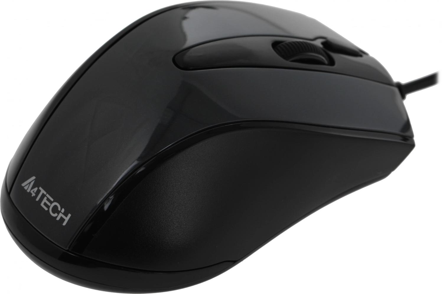 Мышь A4Tech V-Track Padless N-500FS черный оптическая 1200dpi silent USB 3but