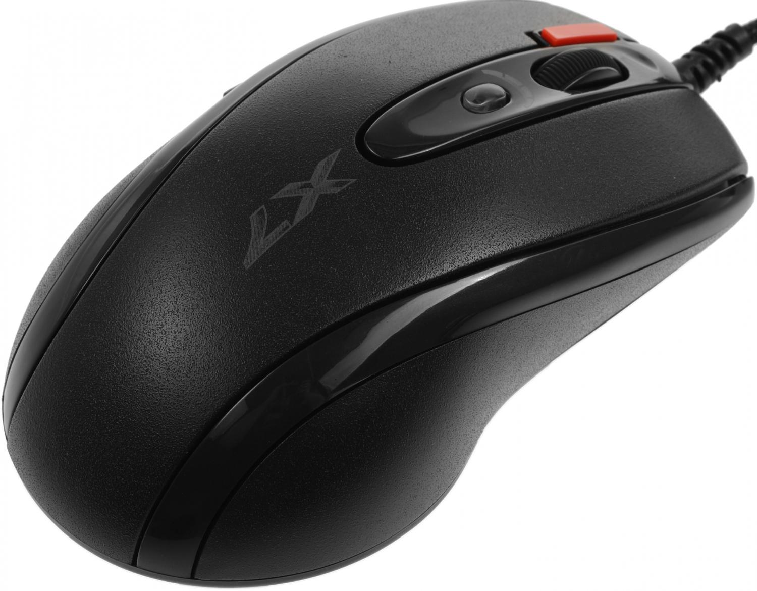 Мышь A4Tech X-7120 черный оптическая 2000dpi USB 7but (X-710BK+X7-200MP)
