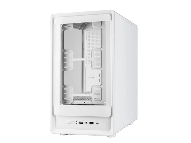 Корпус Ginzzu CL420 mATX передняя панель Стекло белый