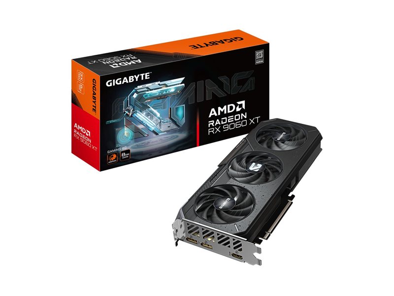 Видеокарта Gigabyte RX9060XT GAMING 8GB GDDR6 128bit 2xDP HDMI 3FAN RTL