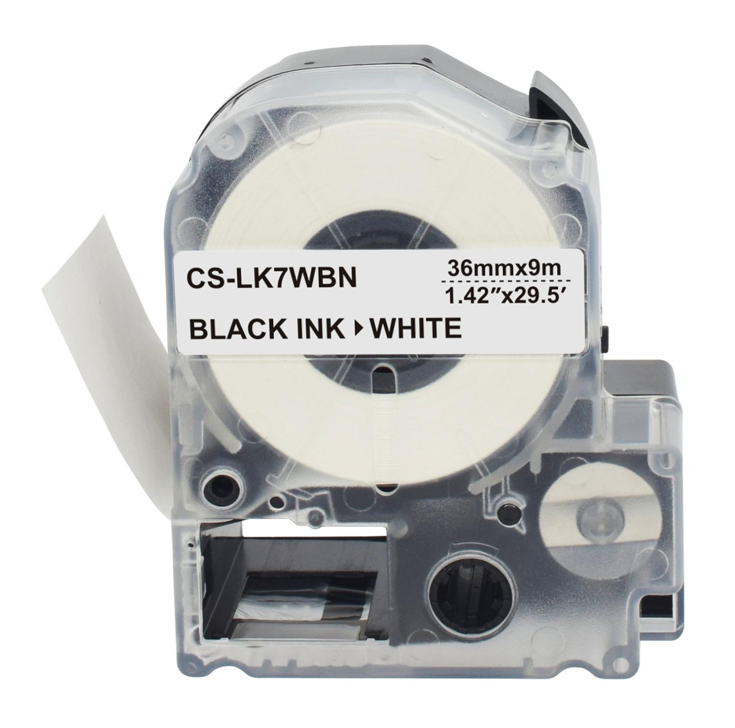 Картридж ленточный Cactus CS-LK7WBN LK-7WBN черный на белом для Epson LW1000P/Z700/Z900