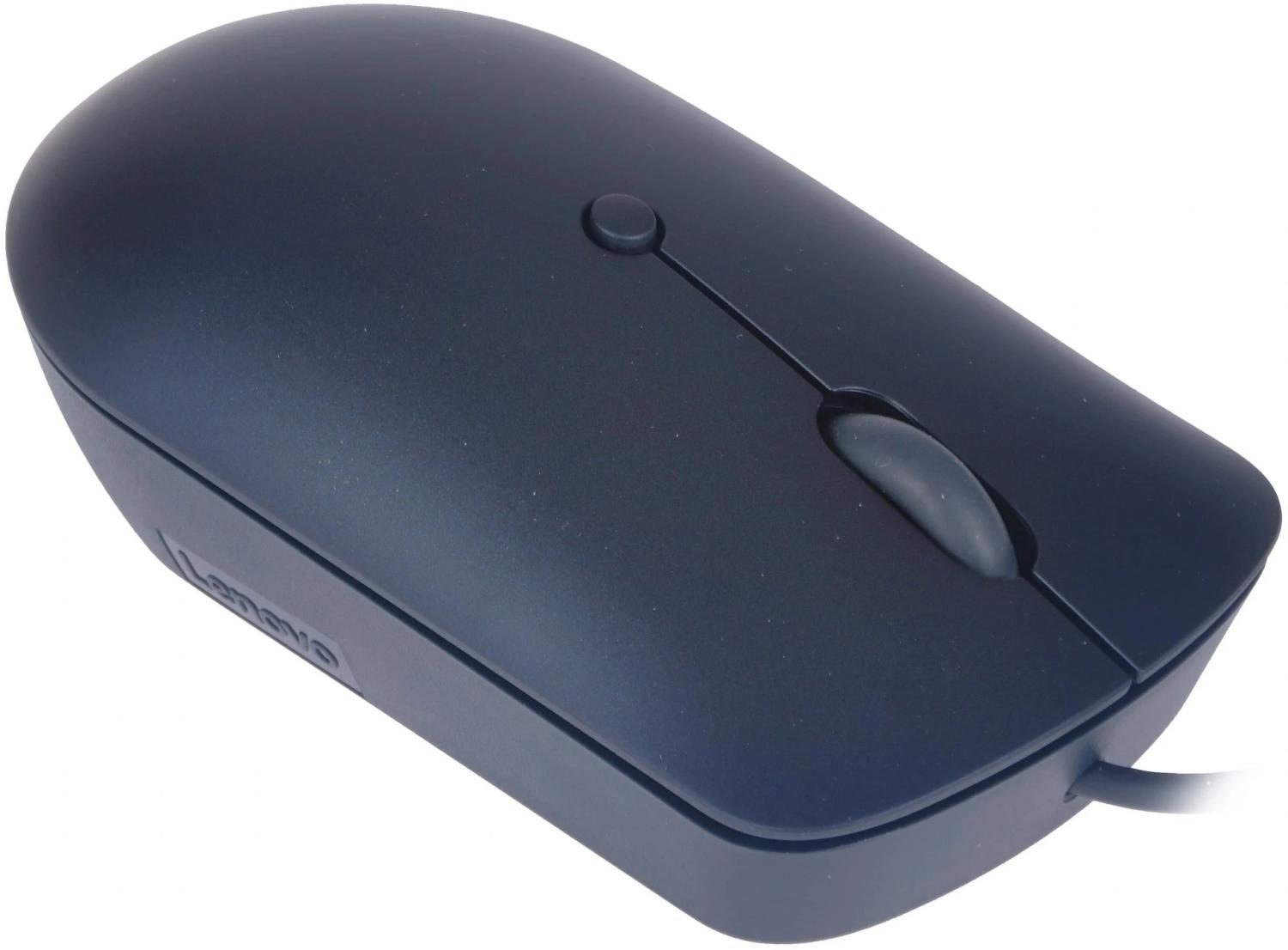 Мышь Lenovo 540 синий оптическая 2400dpi USB 3but (GY51D20878)