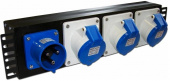 Блок распределения питания Lanmaster TWT-PDU-32AI9-1P гор.размещ. 3xIEC309 базовые 32A IEC 309