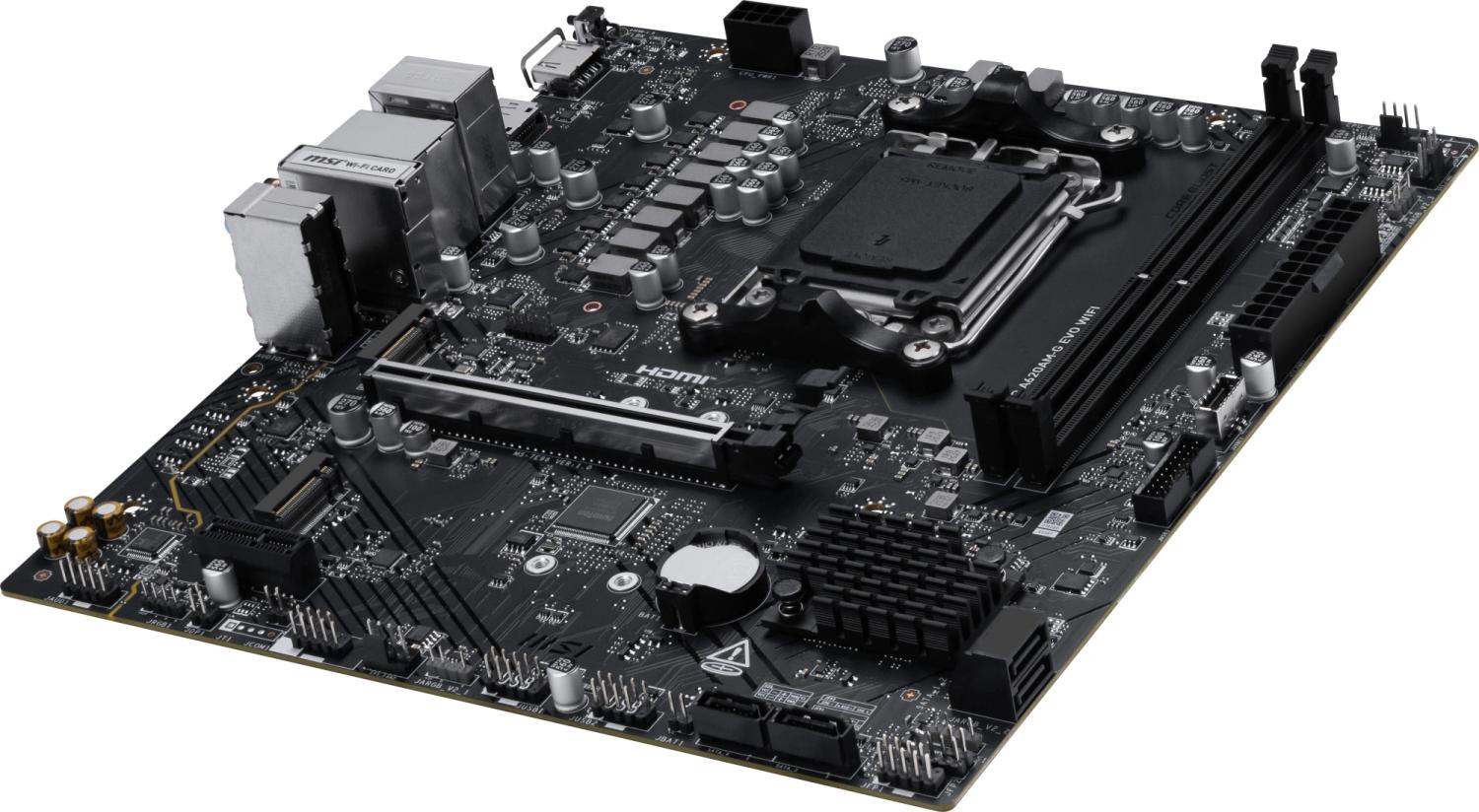 Материнская плата MSI PRO A620AM-G EVO WIFI Socket AM5 AMD A620A 2xDDR5 mATX AC`97 8ch(7.1) 2.5Gg RAID+VGA+HDMI+DP