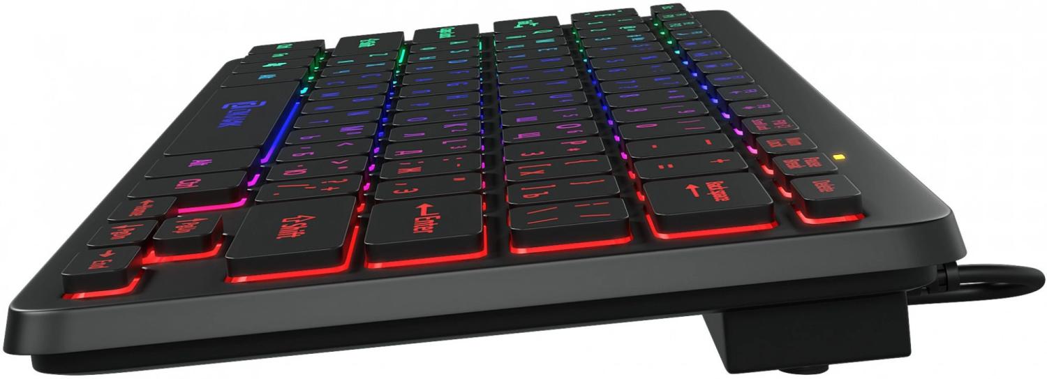 Клавиатура Оклик 300S черный USB slim LED (1696461) кабель 1.6м