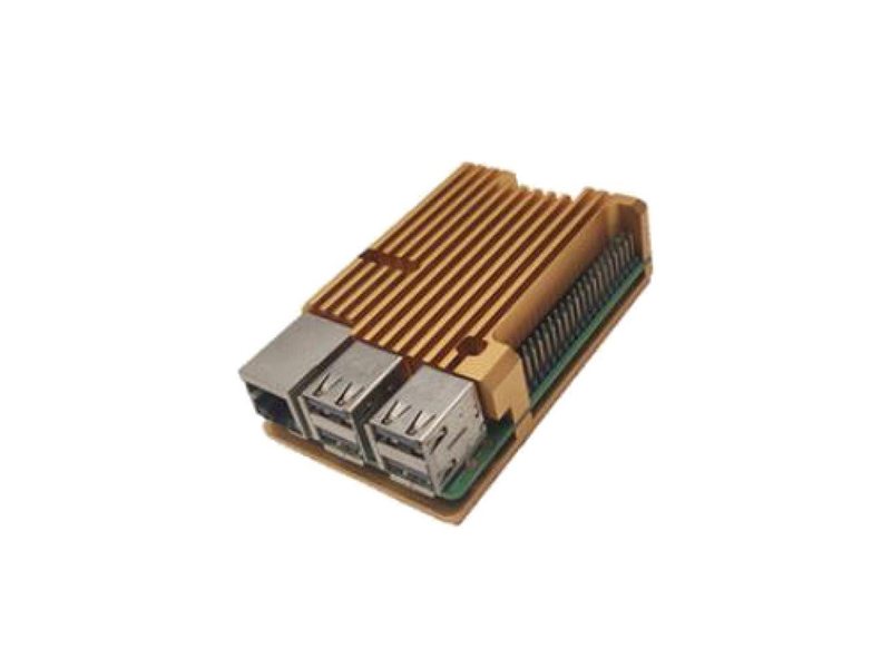 Корпус ACD RA506  Gold Metal Aluminum Case for Raspberry Pi 4B