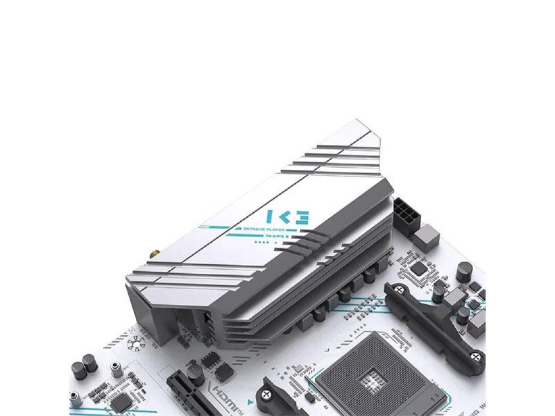 MAXSUN MS-B550M GAMING WIFI ICE (Socket AM4, mATX, 2*DDR4(64Gb), DP/HDMI, 3*SATA3, 2*M.2, 1*PCIEx16/1*PCIEx4, 4*USB2.0, 2*USB 3.0, LAN 1*1G, Bluetooth, Wi-Fi 802.11ac, RTL)
