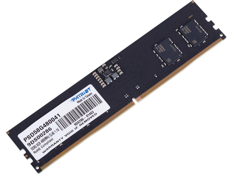 Память DDR5 8GB 4800MHz Patriot PSD58G480041 Signature RTL PC5-38400 CL40 DIMM UDIMM 288-pin 1.1В single rank Ret