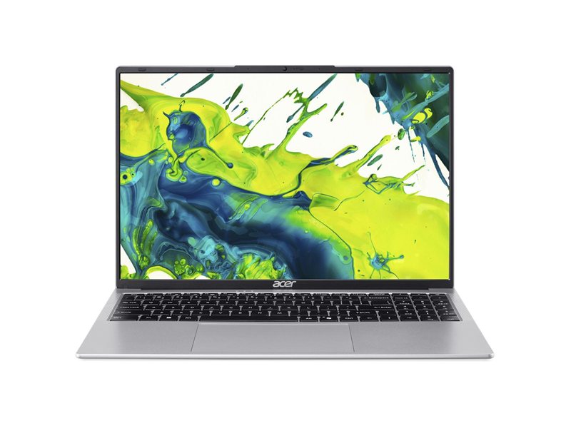 Ноутбук/ ACER Aspire Lite AL16-54P-586N 16"(1920x1200 (матовый) IPS)/Intel Core i5 1334U(1.3Ghz)/16384Mb/512PCISSDGb/noDVD/Int:Intel HD/Cam/BT/WiFi/50WHr/war 1y/1.5kg/Silver/NoOS
