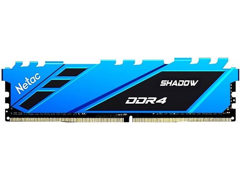 Оперативная память Netac Shadow 8GB DDR4-3200 (PC4-25600) C16 16-20-20-40 1.35V XMP Memory module (DIMM) Blue