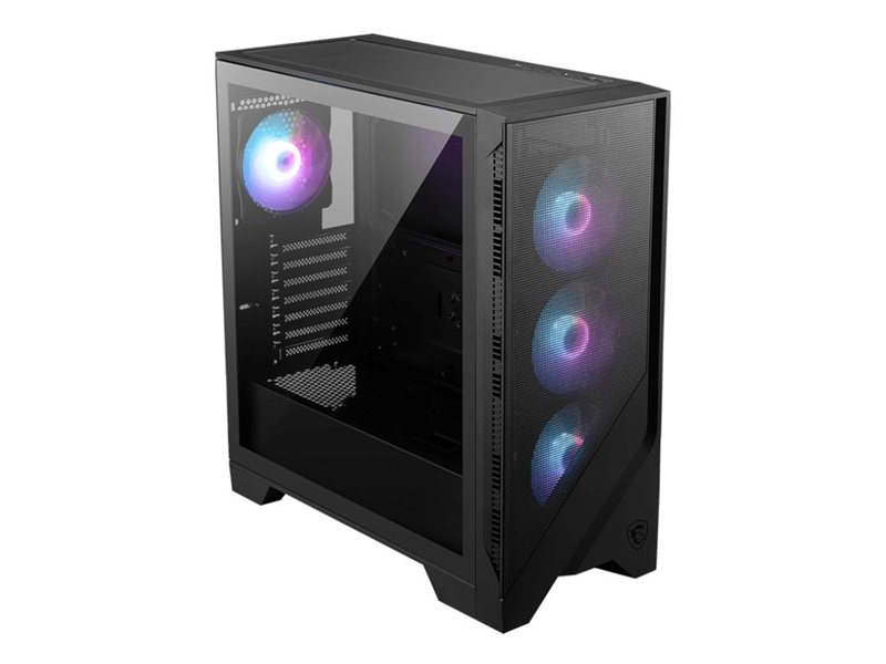 Корпус ПК без блока питания/ Case MSI MAG FORGE 321R AIRFLOW, Midi-Tower, TG, 4x120mm ARGB, 2xUSB 3.2, 1xUSB 3.2 Type-C, ATX, mATX, mITX Black