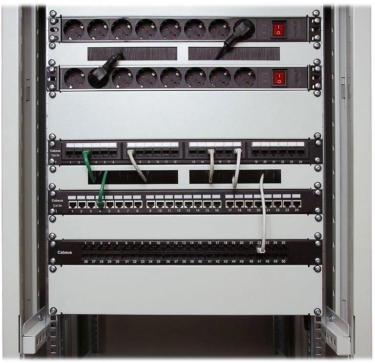 Патч-панель Cabeus PL-12-CAT.5E 10"-DUAL 10" 1U 12xRJ45 кат.5E UTP