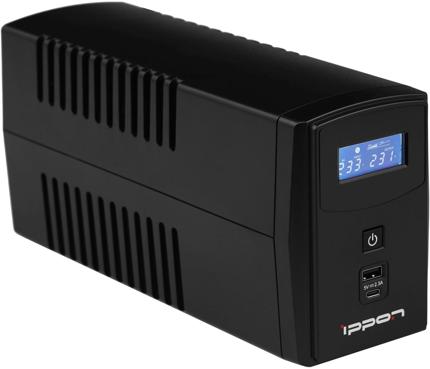 Источник бесперебойного питания Ippon Back Power Pro II 500 300Вт 500ВА черный