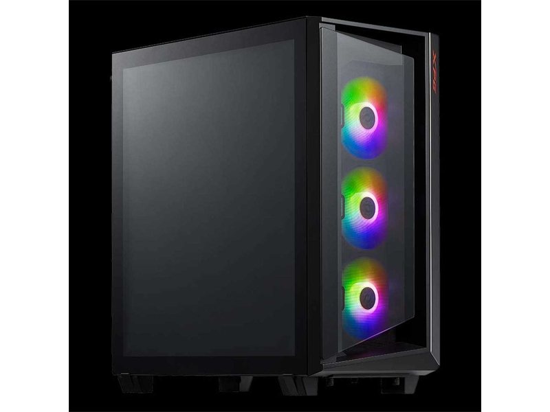 Корпус XPG CRUISER Black [CRUISERST-BKCWW] (Midi-Tower, черный, TG, 120mm ARGB fan*3)
