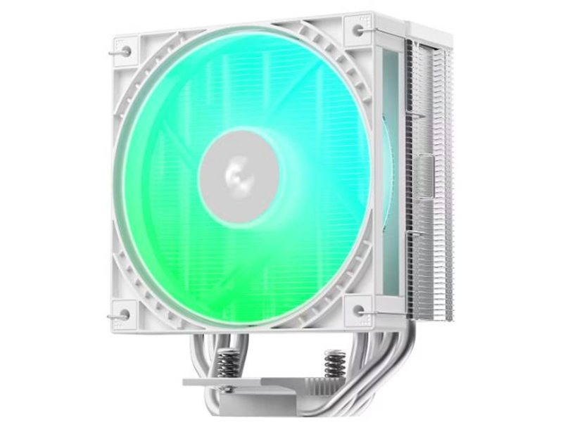 Кулер для процессора DEEPCOOL AG400 G2 WH ARGB LGA1851/1700/AM5/AM4 (18шт/кор, TDP 230W, PWM, Fan 120mm, 4 тепл. трубки, белый) RET (R-AG400-WHAMMG2-G)
