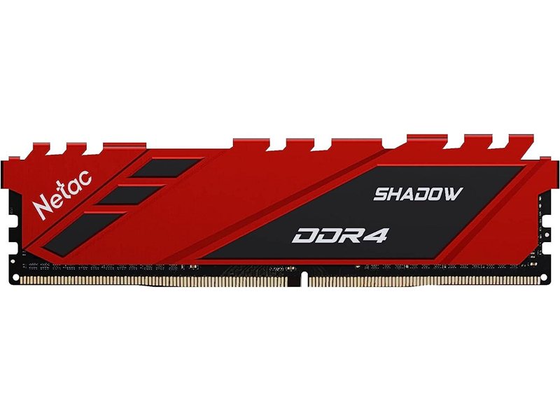 Оперативная память Netac Shadow 8GB DDR4-3200 (PC4-25600) C16 16-20-20-40 1.35V XMP Memory module (DIMM) Red