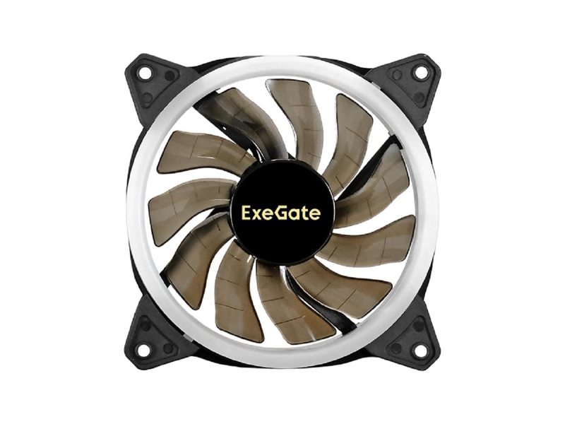 Exegate EX295973RUS Вентилятор 12В DC с подсветкой ExeGate EX12025H6PSR-PWM.ARGB (120x120x25 мм, Hydraulic bearing (гидродинамический), 6pin, 1200RPM, ARGB подсветка, 33dBA)