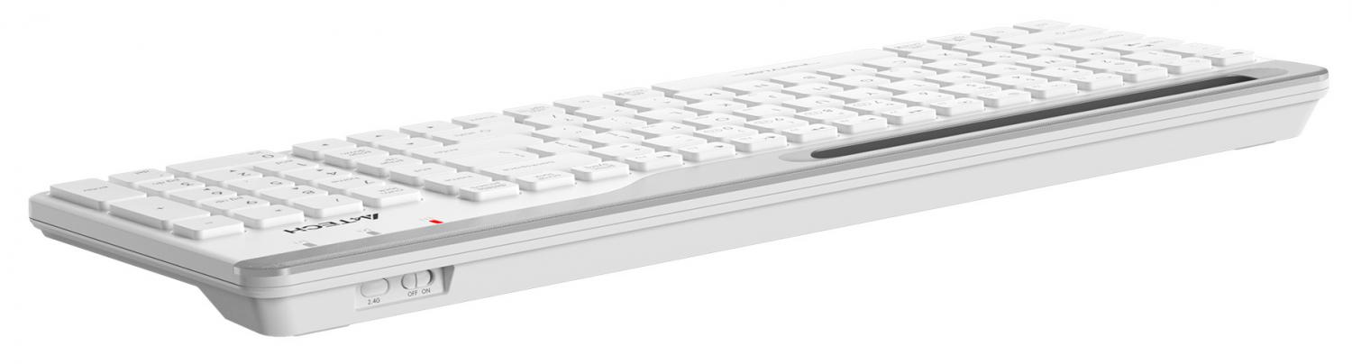 Клавиатура A4Tech FBK25 белый/серый USB беспроводная BT/Radio slim Multimedia (FBK25 WHITE)