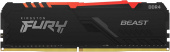 Память DDR4 32GB 3200MHz Kingston KF432C16BB2A/32 Fury Beast RGB RTL Gaming PC4-25600 CL16 DIMM UDIMM 288-pin 1.35В dual rank с радиатором Ret