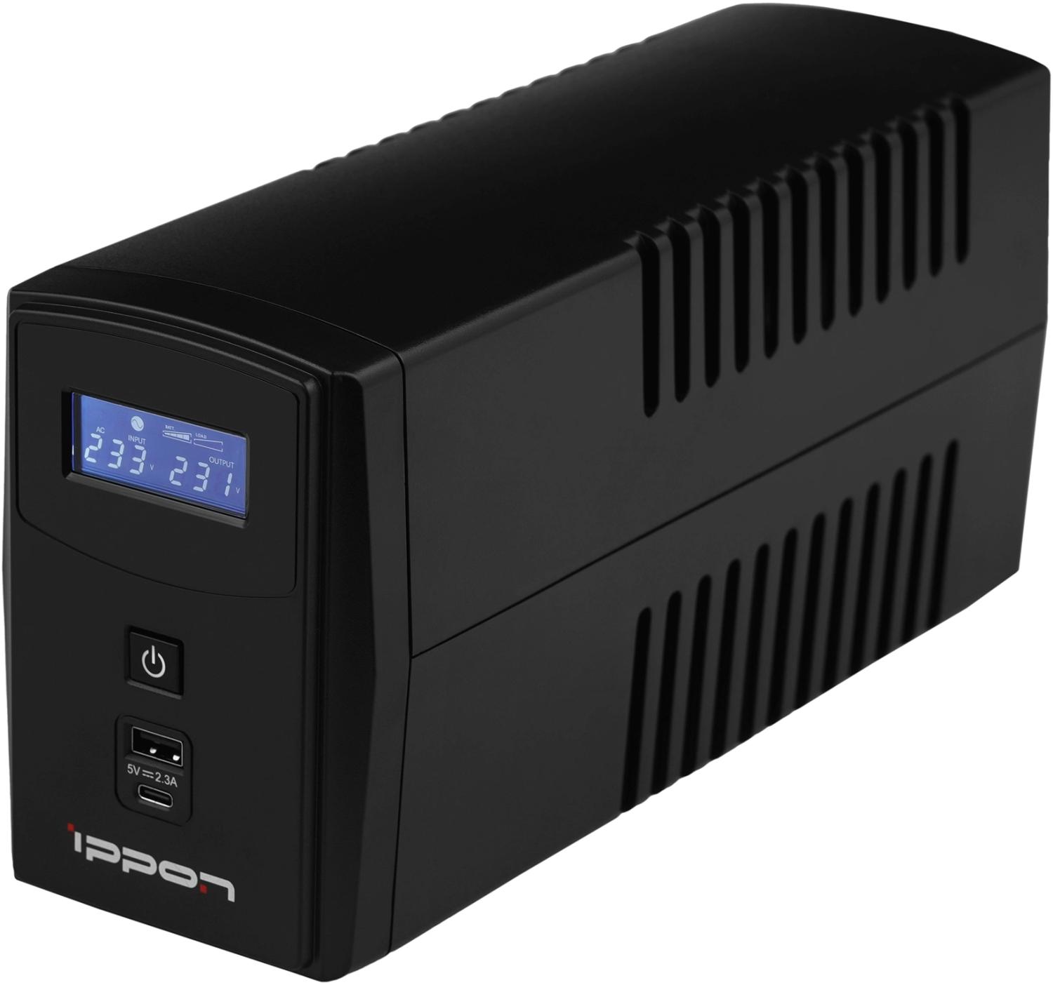 Источник бесперебойного питания Ippon Back Power Pro II 500 300Вт 500ВА черный