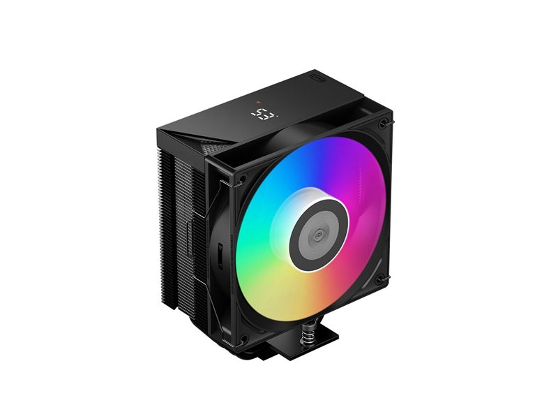 Кулер для процессора/ CPU Cooler PCCooler RT500 Digital ARGB BK (240W, 4-pin PWM, LED temp., 152mm, Al/Cu, 5x6mm, ARGB, 1x120mm, 73.32CFM, 34.9dBA, 2200RPM, S: 1851/1700/1200/115X, AM5/AM4, black)