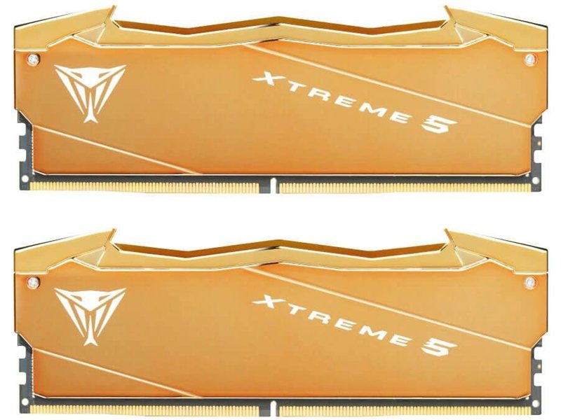 Память DDR5 2x32GB 6000MHz Patriot VXA564G6030K Viper Xtreme 5 Aurum RTL Gaming PC5-48000 CL30 DIMM UDIMM 288-pin 1.35В dual rank с радиатором Ret