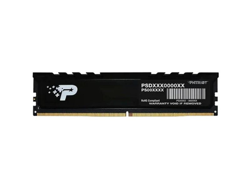 Patriot DDR5 DIMM 16GB 5600MHz PSP516G560081H1 Signature Premium RTL PC5-44800 CL46 288-pin 1.1В single rank с радиатором Ret