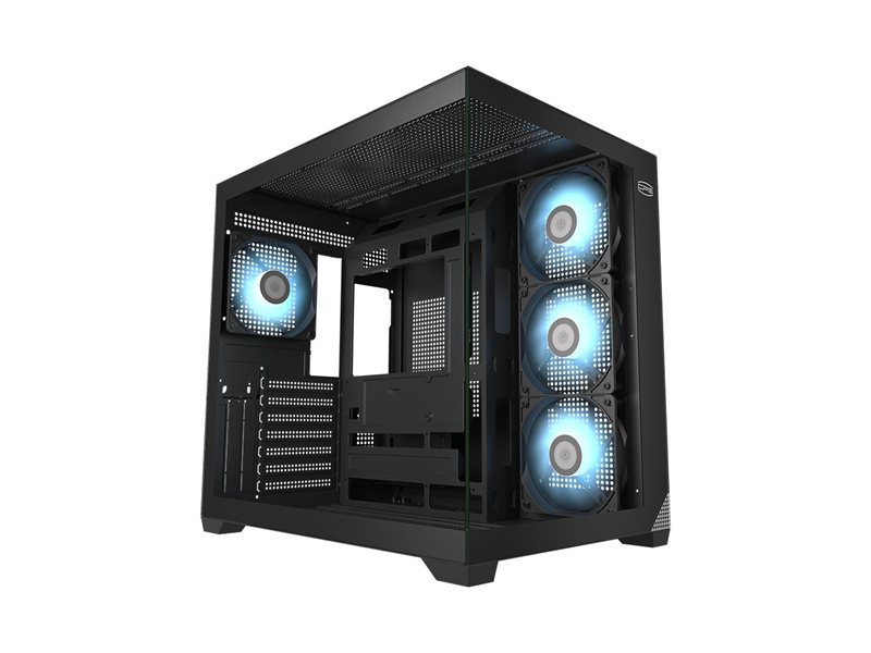 Корпус без блока питания/ Case PCCooler C3T700 ARGB BK, Midi-Tower, TG, 4x120mm ARGB, 1xUSB-A 3.0 + 1xUSB-A 2.0 + 1xUSB-C, ATX, mATX, mITX Black