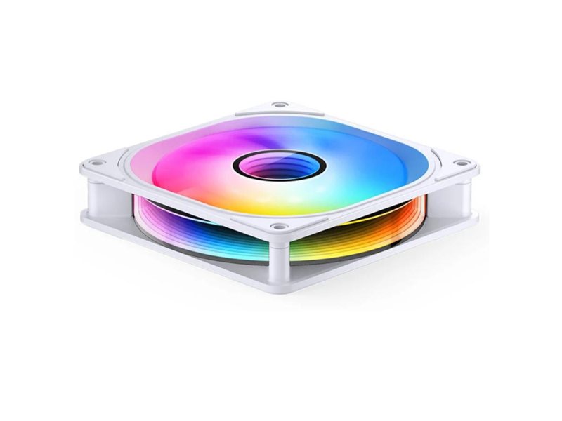 Кулер для корпуса/ Case Cooler JONSBO FR-606WR Reverse (120x120x25mm, 4-pin PWM, ARGB, 35.99CFM, 26.5dBA, 1500RPM, White)