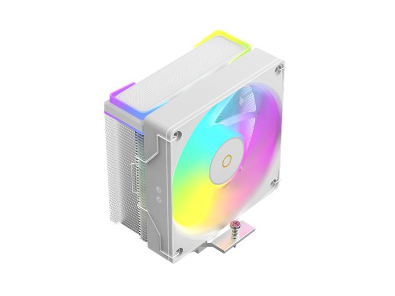 Кулер для процессора/ CPU Cooler Ocypus Delta A40 SE WH ARGB (190W, 4-pin PWM, 147mm, Al/Cu, 4x6mm, ARGB, 1x120mm, 60CFM, 31dBA, 1800RPM, S: 1851/1700/1200/115X, AM5/AM4, white)