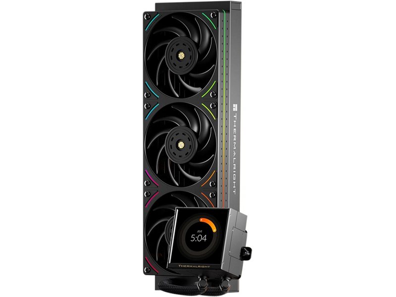 Система водяного охлаждения Thermalright Peerless Vision 360 UB ARGB Soc-AM5/AM4/1200/1700/1851 черный 4-pin 27dB Al LCD Ret (P-VISION-UB-360-BL-ARGB)