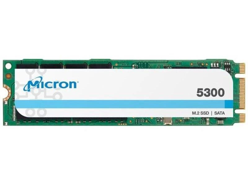 Твердотельный накопитель/ Micron SSD 5300 PRO, 240GB, M.2(22x80mm), SATA3, 3D TLC, R/W 540/310MB/s, IOPs 67 000/40 000, TBW 657, DWPD 1.5 (12 мес.)