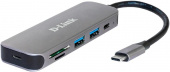 Разветвитель USB 3.0 D-Link DUB-2325 3порт. черный (DUB-2325/A2A)